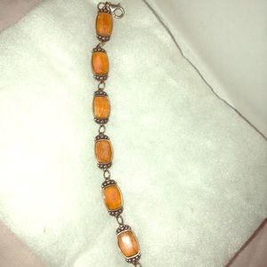 Orange stone bracelet